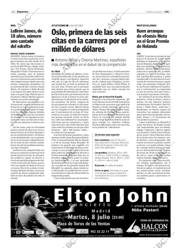 ABC MADRID 27-06-2003 página 98
