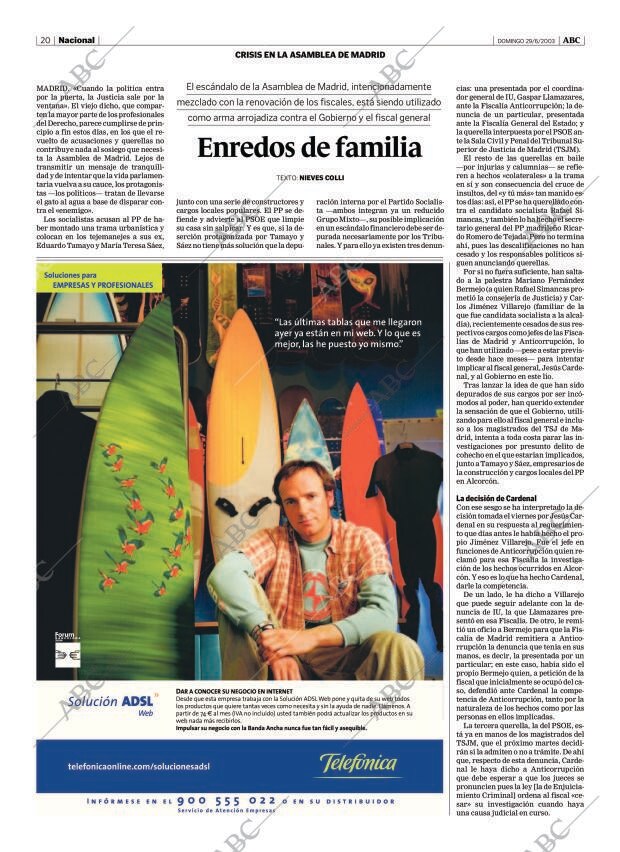 ABC MADRID 29-06-2003 página 20
