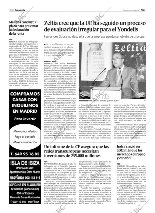 ABC MADRID 29-06-2003 página 90