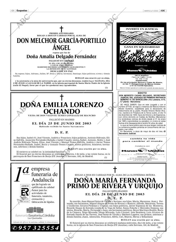 ABC CORDOBA 01-07-2003 página 64