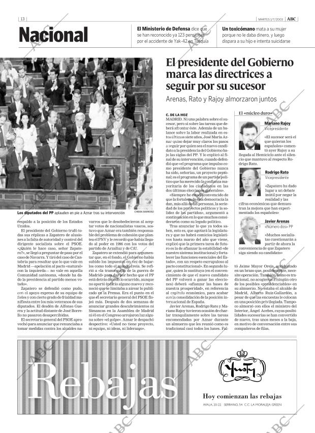 ABC MADRID 01-07-2003 página 13