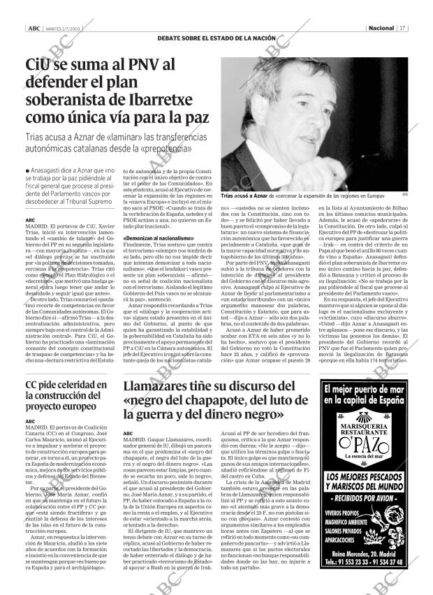 ABC MADRID 01-07-2003 página 17
