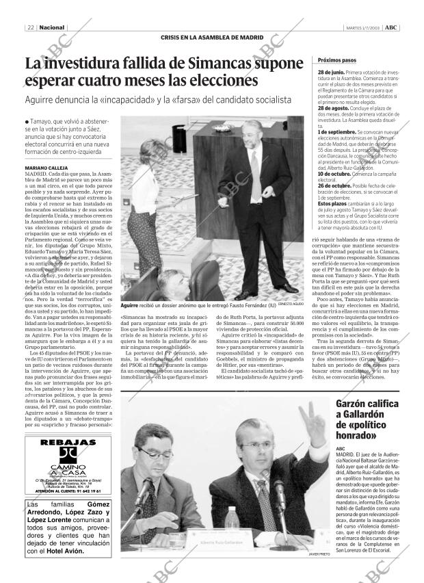 ABC MADRID 01-07-2003 página 22