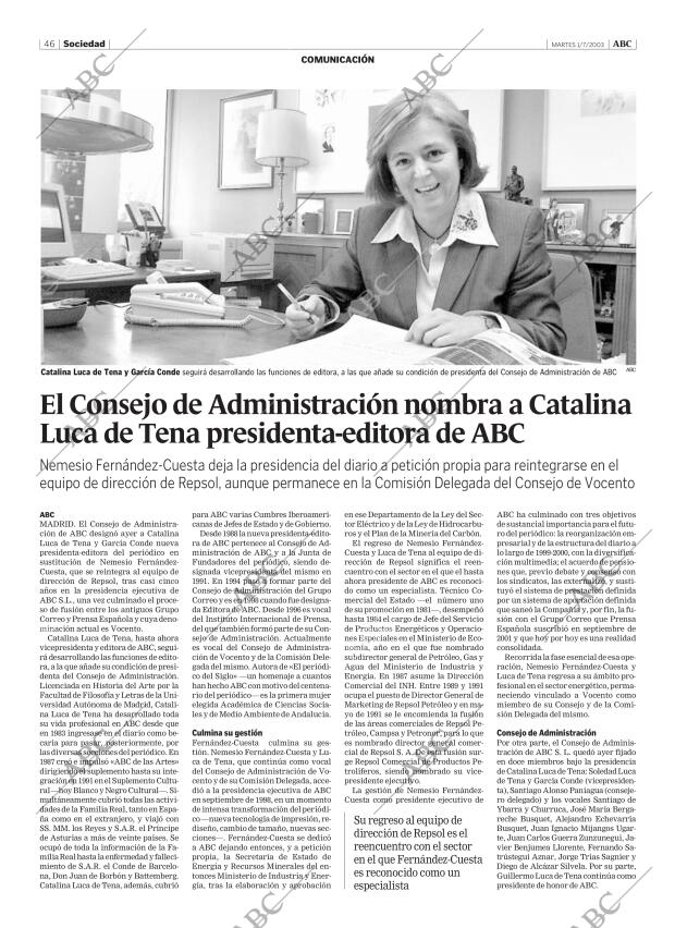 ABC MADRID 01-07-2003 página 46