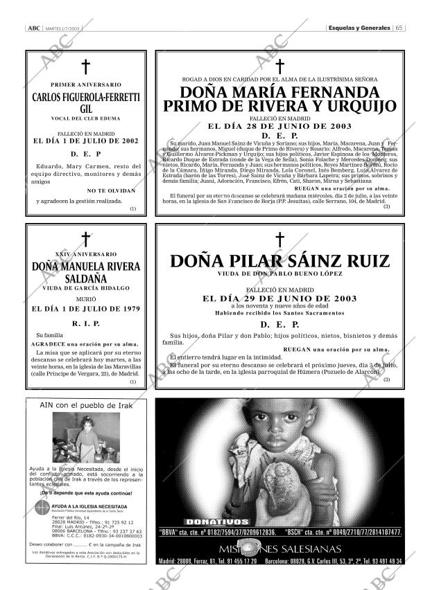 ABC MADRID 01-07-2003 página 65