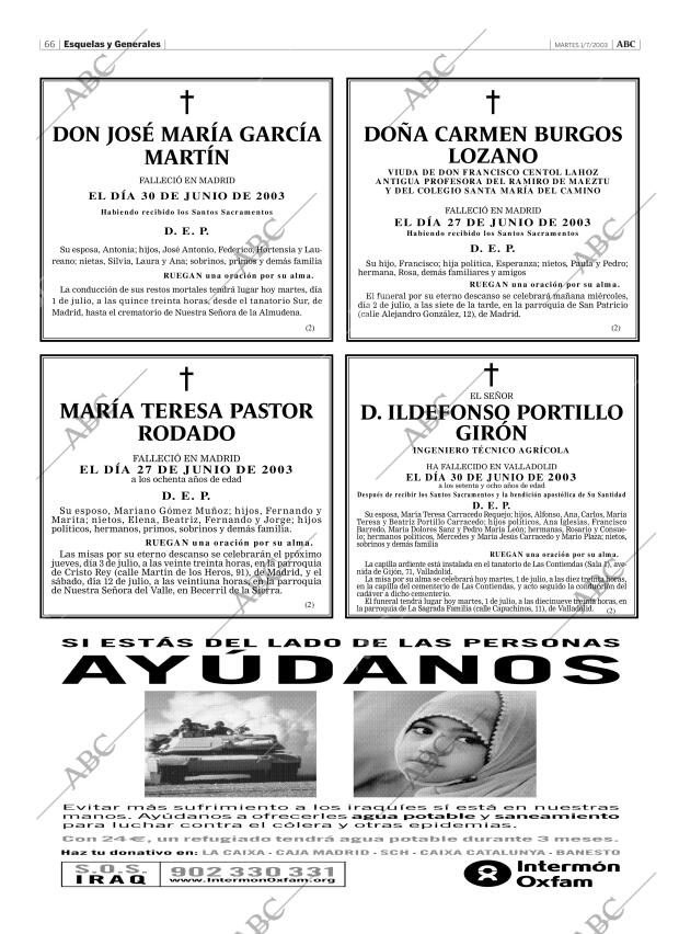ABC MADRID 01-07-2003 página 66
