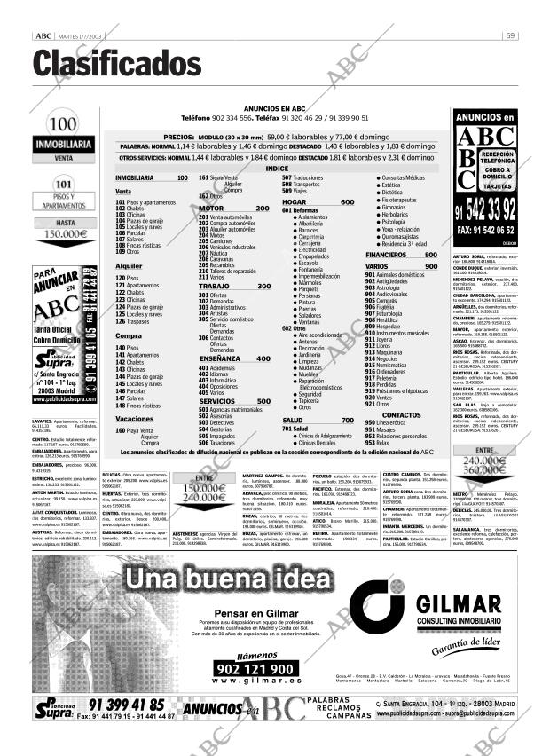 ABC MADRID 01-07-2003 página 69