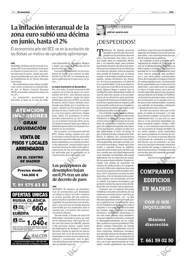 ABC MADRID 01-07-2003 página 84