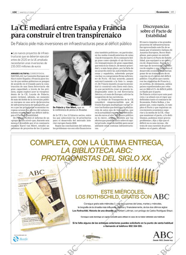 ABC MADRID 01-07-2003 página 85