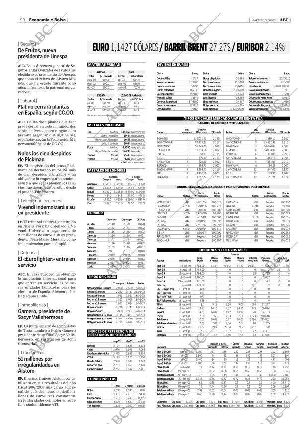 ABC MADRID 01-07-2003 página 90
