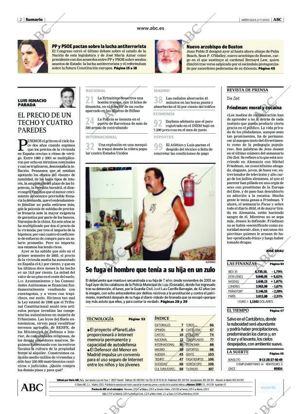 ABC MADRID 02-07-2003 página 2