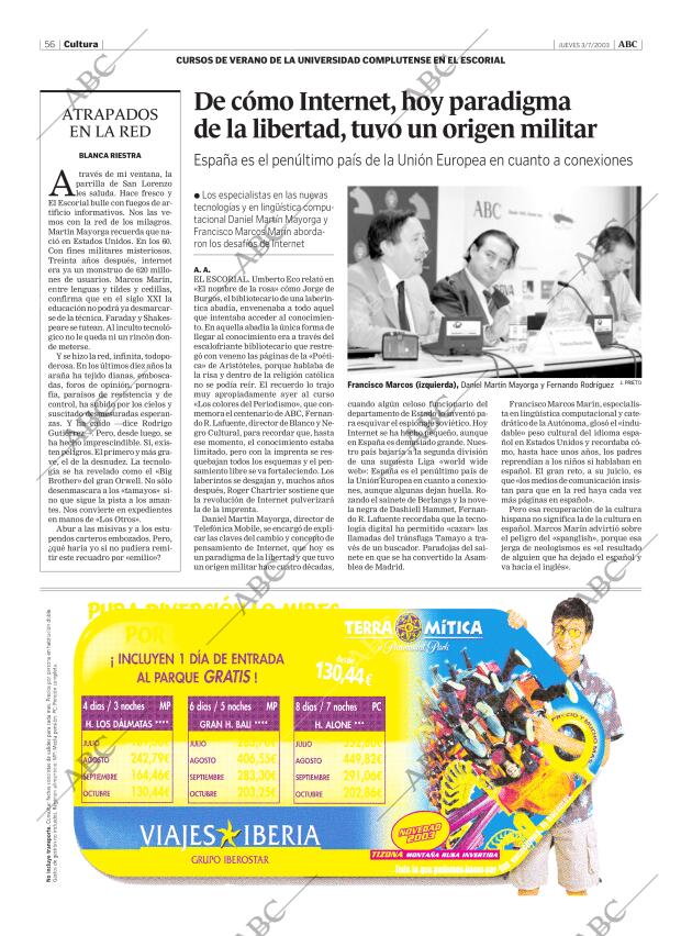 ABC MADRID 03-07-2003 página 56