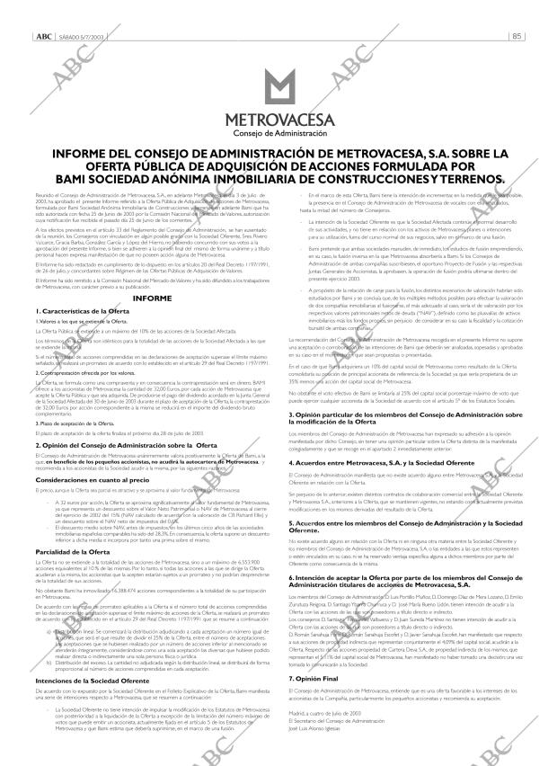ABC MADRID 05-07-2003 página 85
