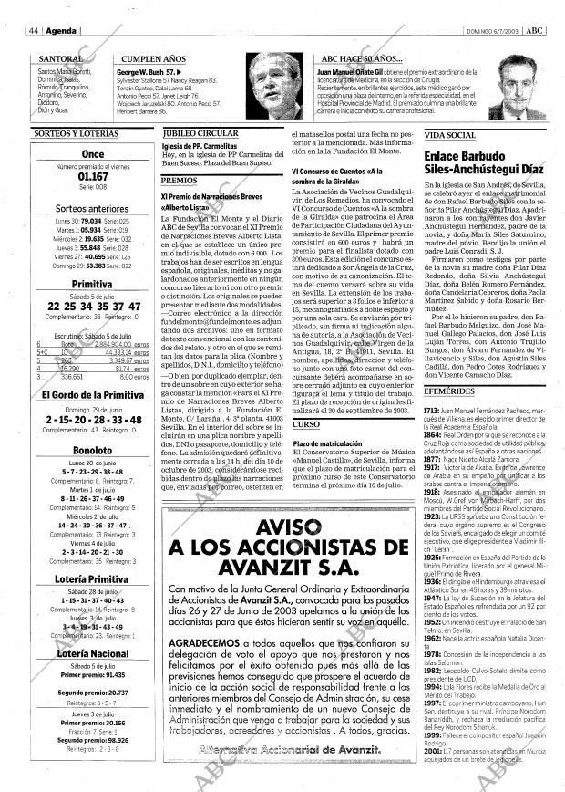 ABC SEVILLA 06-07-2003 página 44