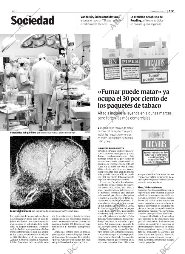 ABC MADRID 08-07-2003 página 45