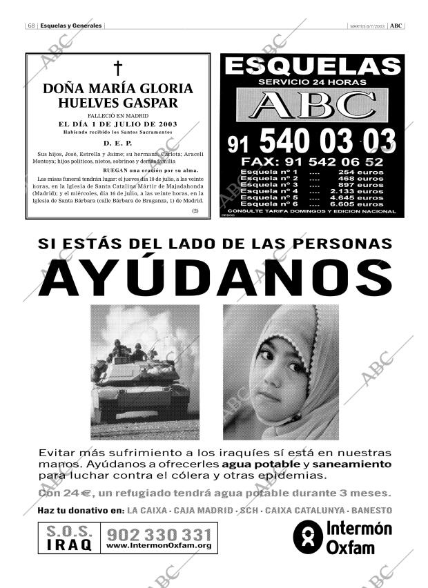 ABC MADRID 08-07-2003 página 68