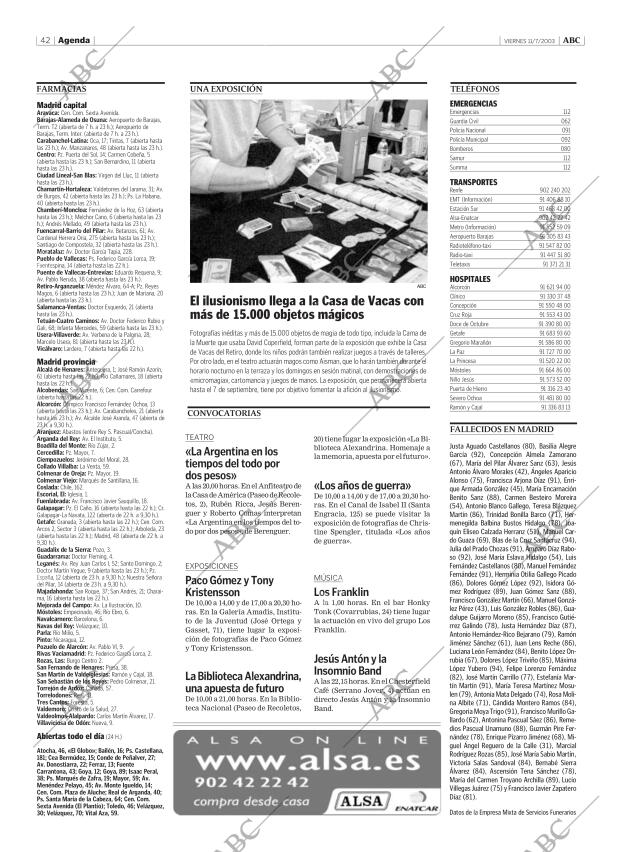 ABC MADRID 11-07-2003 página 42