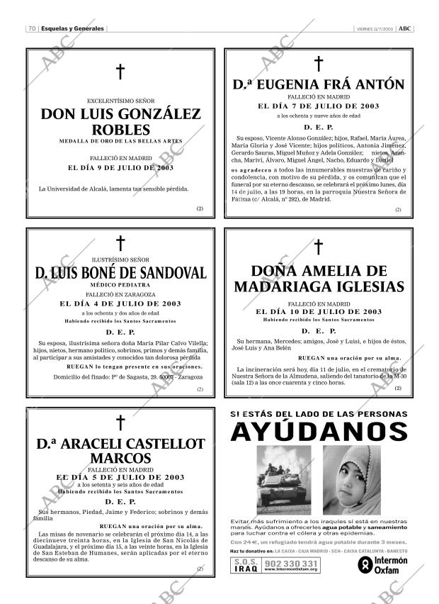 ABC MADRID 11-07-2003 página 70