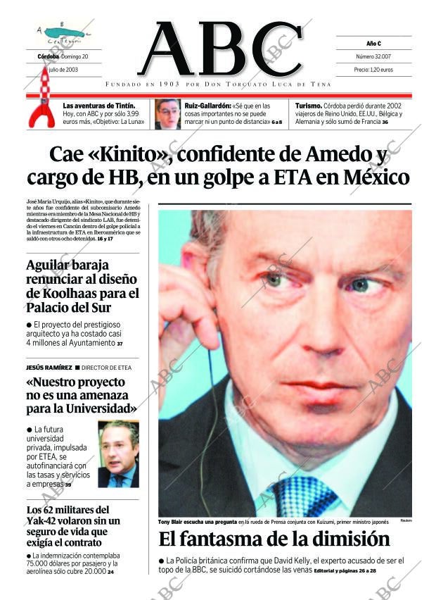 ABC CORDOBA 20-07-2003 página 1