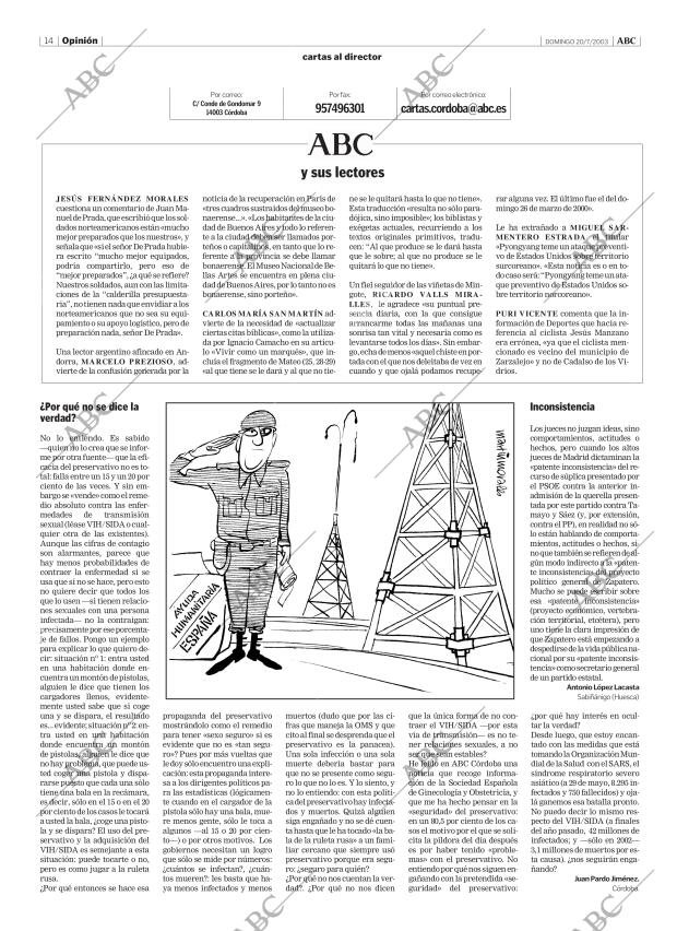 ABC CORDOBA 20-07-2003 página 14