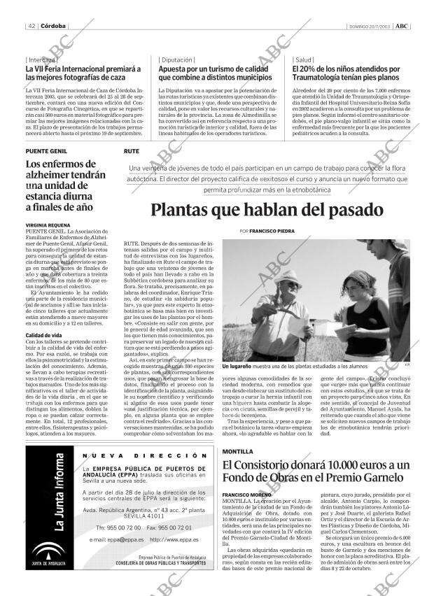 ABC CORDOBA 20-07-2003 página 42