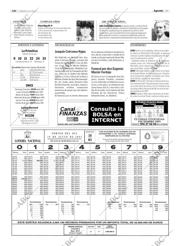 ABC CORDOBA 20-07-2003 página 45