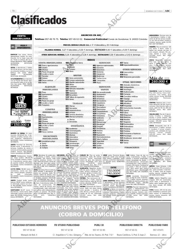ABC CORDOBA 20-07-2003 página 78