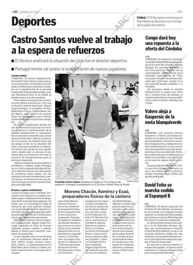 ABC CORDOBA 20-07-2003 página 85