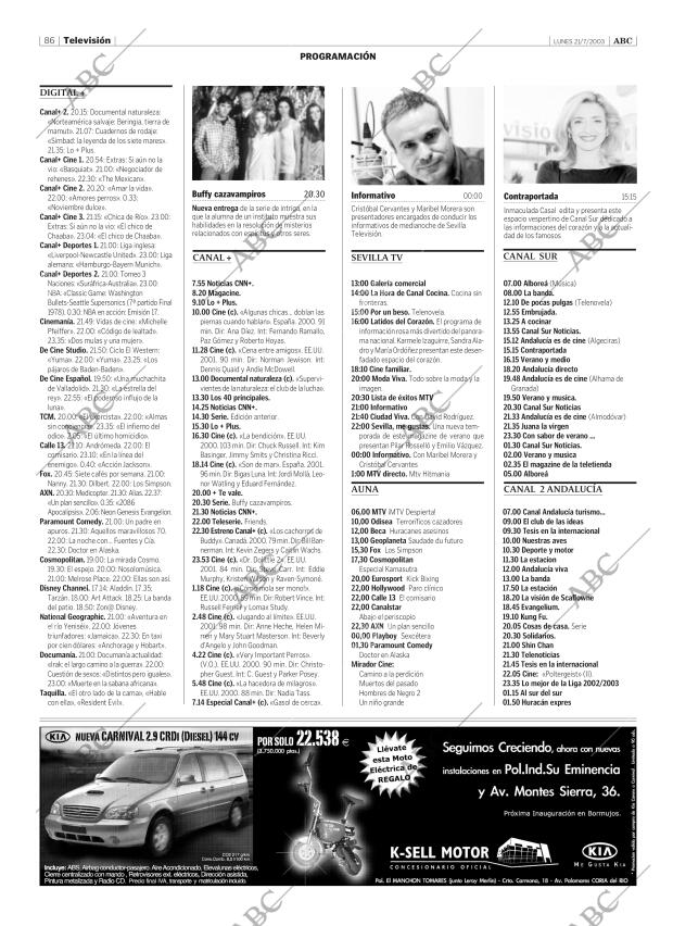 ABC SEVILLA 21-07-2003 página 86