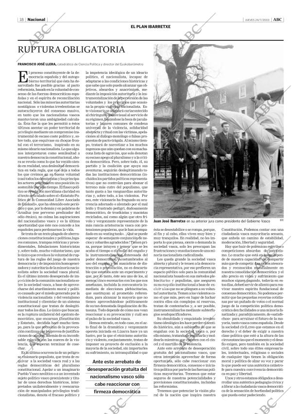 ABC MADRID 24-07-2003 página 18