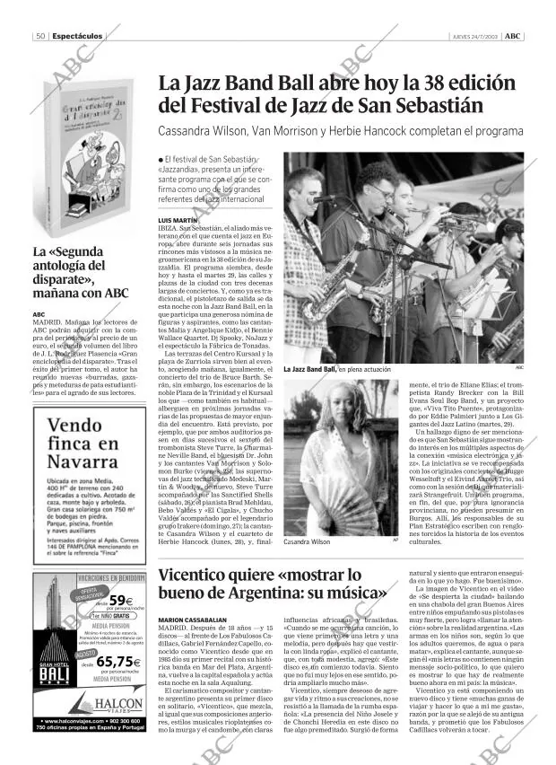 ABC MADRID 24-07-2003 página 50