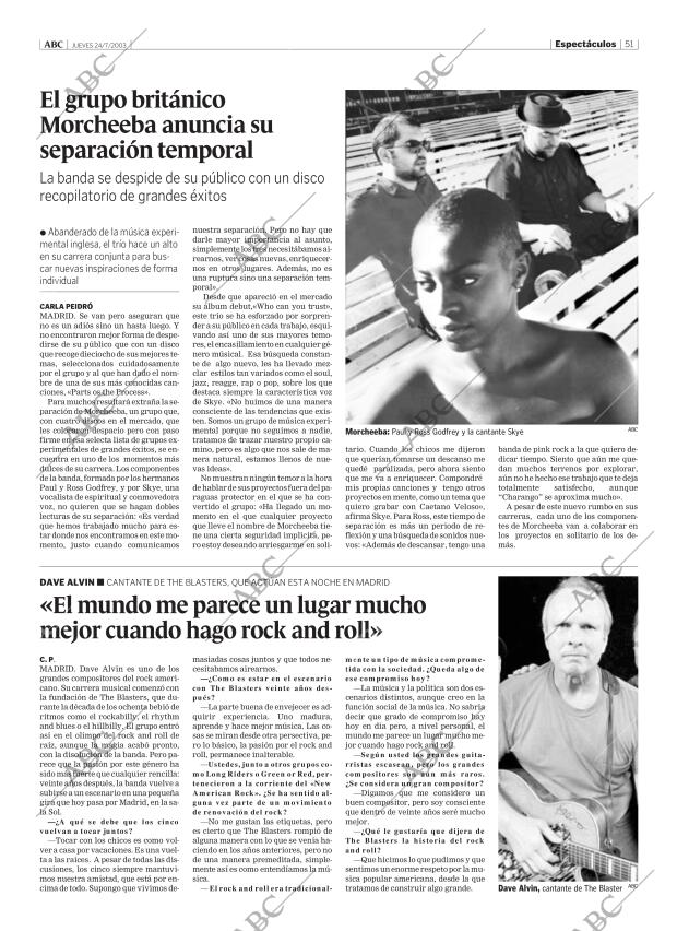 ABC MADRID 24-07-2003 página 51