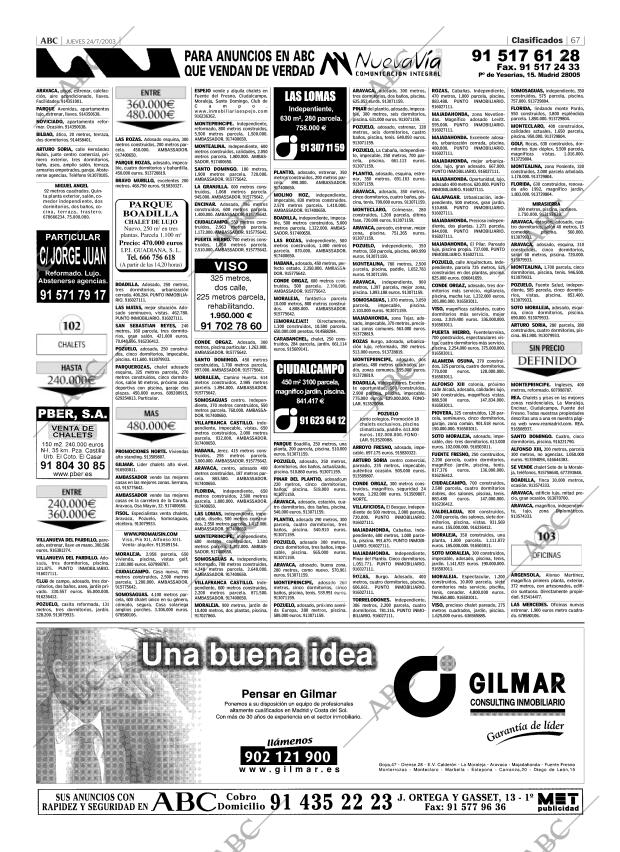 ABC MADRID 24-07-2003 página 67