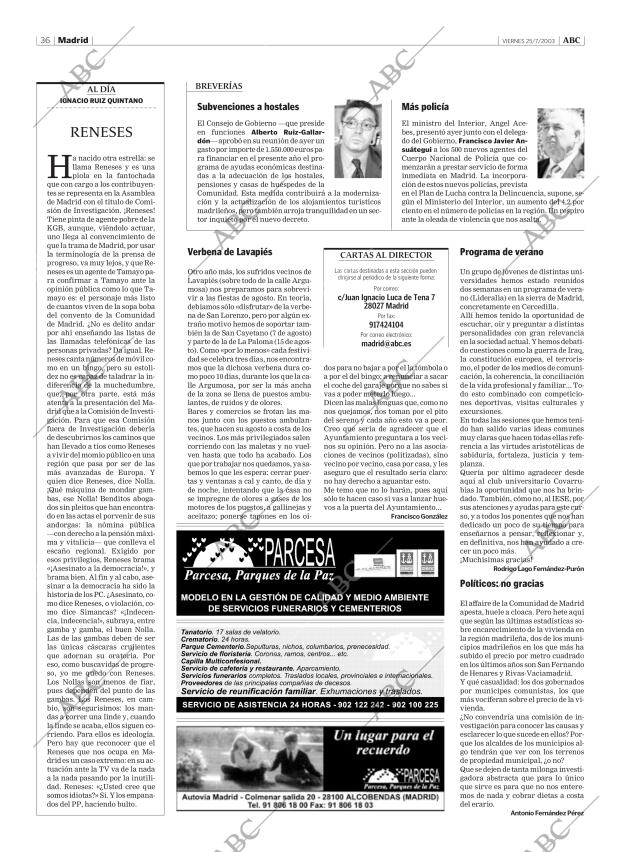 ABC MADRID 25-07-2003 página 36