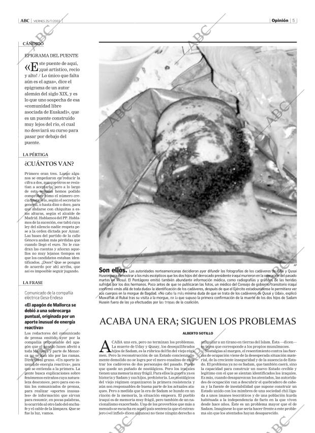 ABC MADRID 25-07-2003 página 5