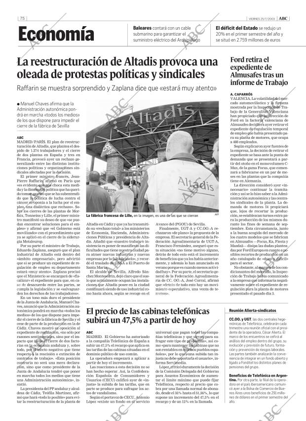 ABC MADRID 25-07-2003 página 75