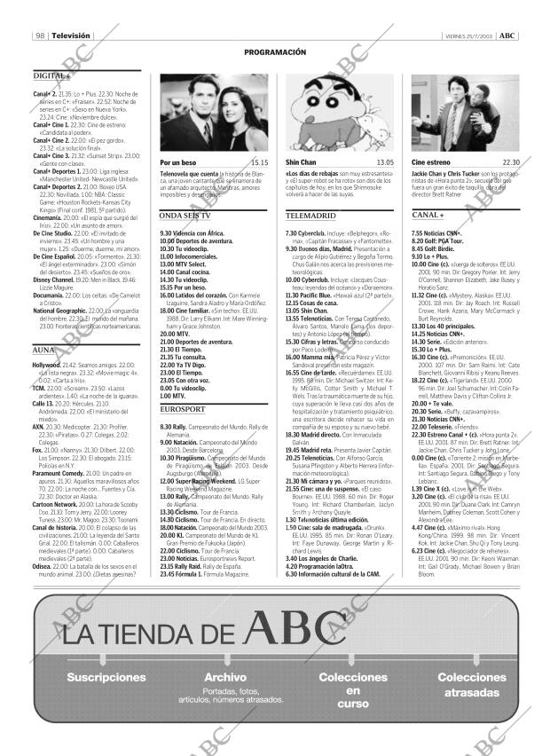 ABC MADRID 25-07-2003 página 98