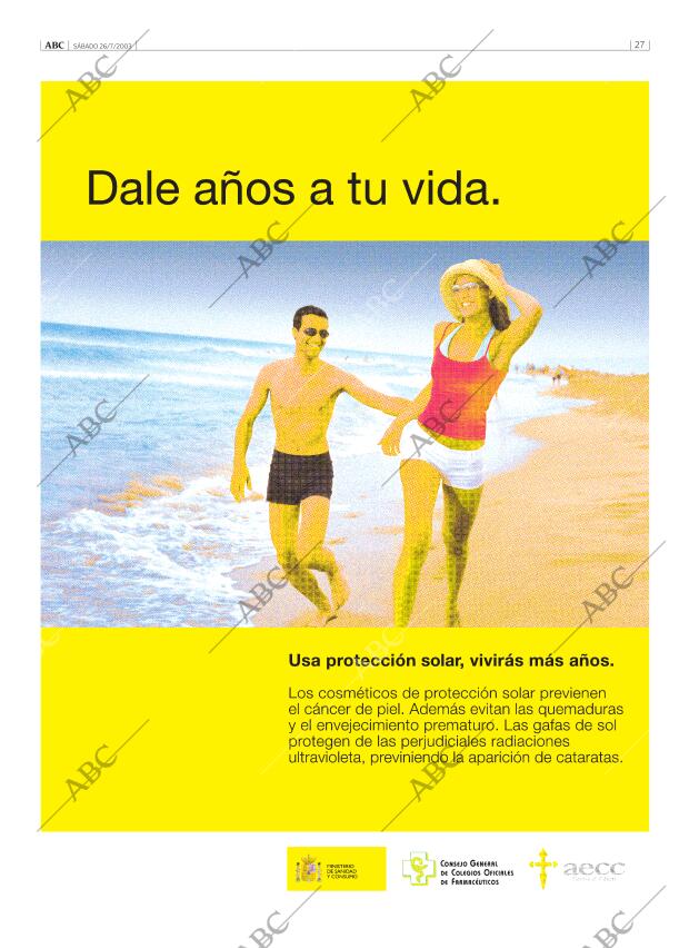 ABC MADRID 26-07-2003 página 27