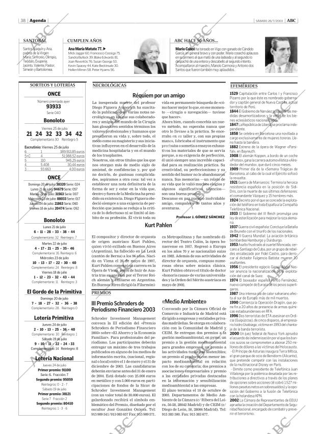 ABC MADRID 26-07-2003 página 38