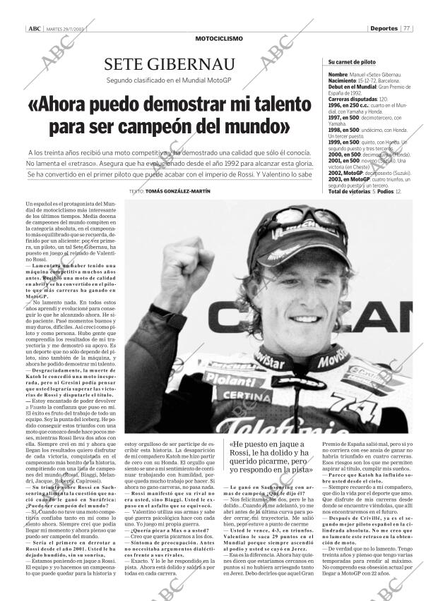 ABC CORDOBA 29-07-2003 página 77