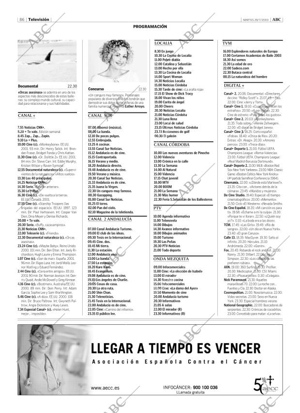 ABC CORDOBA 29-07-2003 página 86