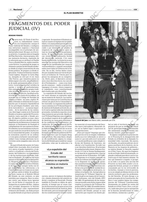 ABC MADRID 30-07-2003 página 16