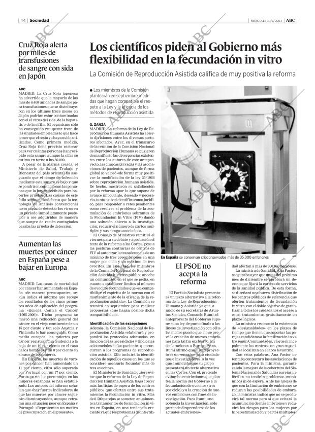 ABC MADRID 30-07-2003 página 44