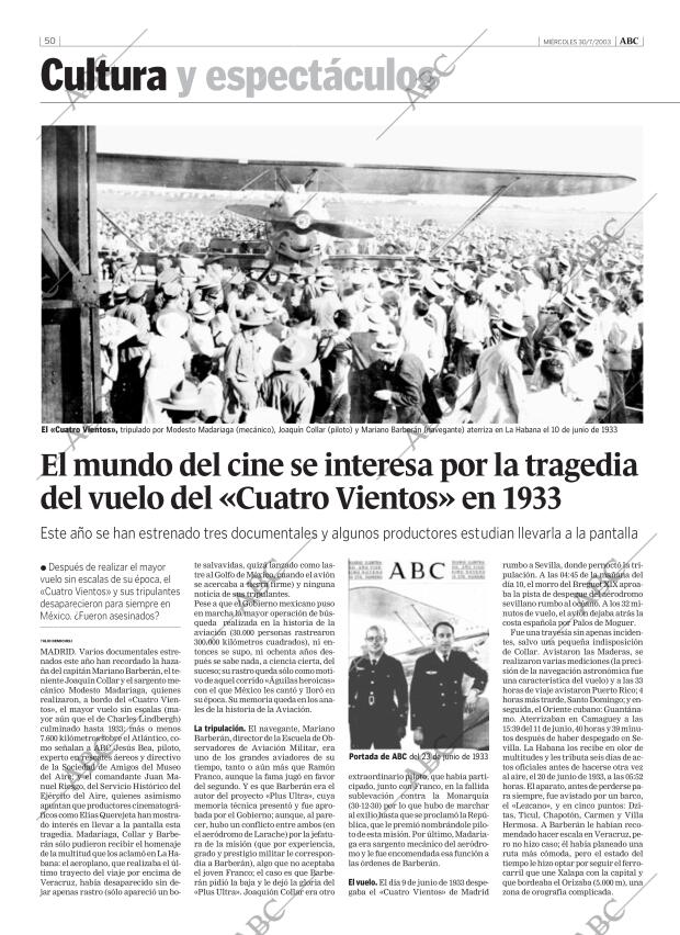 ABC MADRID 30-07-2003 página 50