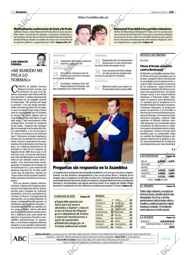 ABC CORDOBA 31-07-2003 página 2