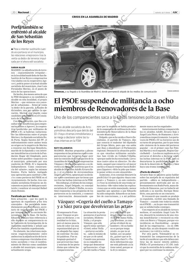 ABC CORDOBA 31-07-2003 página 20