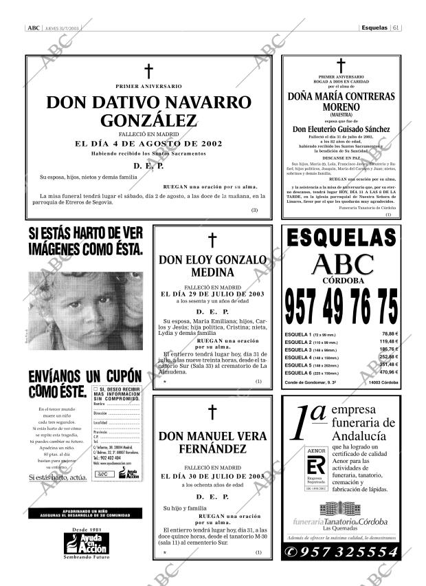 ABC CORDOBA 31-07-2003 página 61