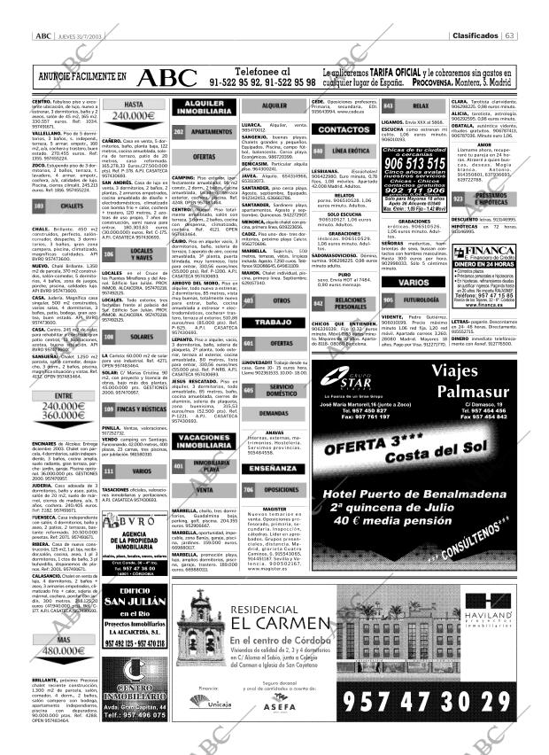 ABC CORDOBA 31-07-2003 página 63