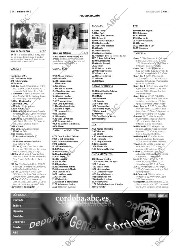 ABC CORDOBA 31-07-2003 página 86