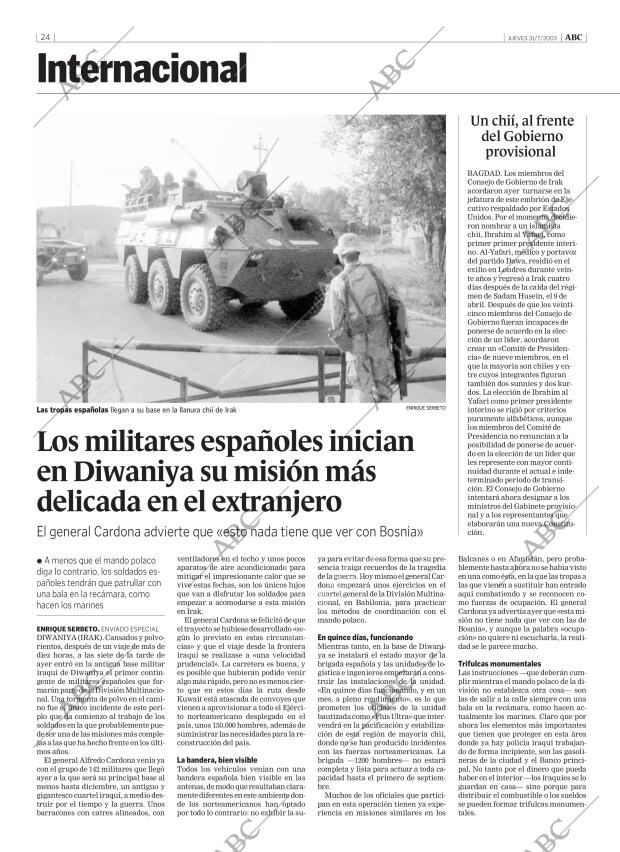 ABC MADRID 31-07-2003 página 24